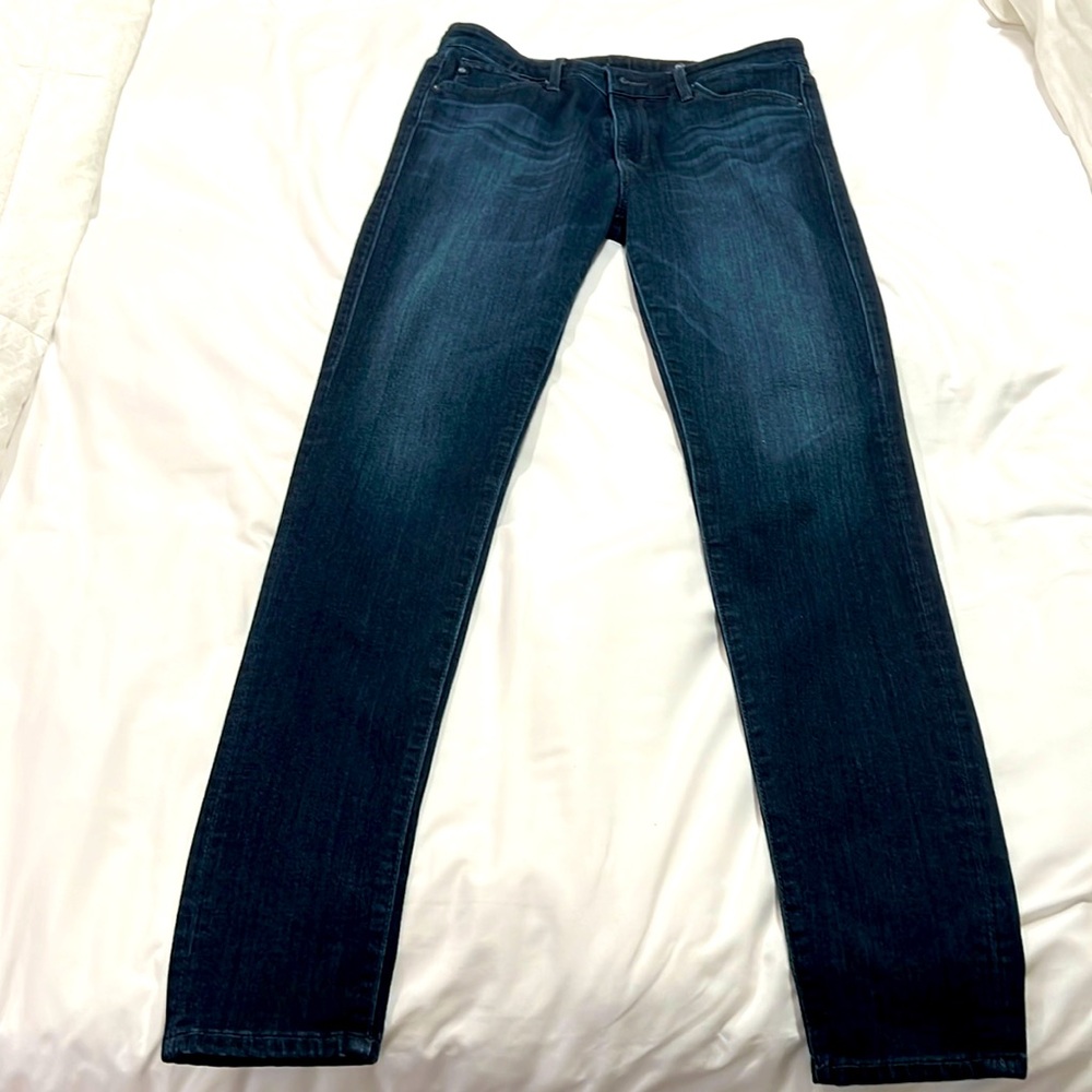 AG very dark washed jeans The Farrah High Rise Skinny Jean